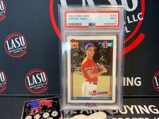 1991 O-Pee-Chee OPC #333 Chipper Jones Braves RC Rookie HOF PSA 9 MINT picture
