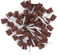 100 Dental Brown Short Temporary Cement HP Mixing Tips Impression picture
