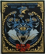 NEW OA LODGE AMMATDIIO 590 BSA UT 2022 NOAC 2-PATCH DUNGEON & DRAGONS CONTINGENT picture