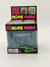 Nee Doh Nice Cube - Super Solid Squish (Blue) - Brand New/Factory Sealed picture