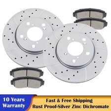 11.66'' Front Slotted Rotors and Brake Pads Kits for 2005 - 2010 Honda Odyssey picture
