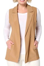 Attitudes by Renee Women's Euro Knit Vest Evening Sand picture