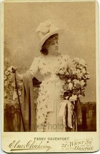 Fanny Davenport theater stage actress antique cabinet photo by Elmer Chickering picture