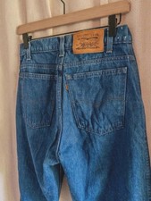 L@@K VTG 1985 Levi's 520 ORANGE Tab 28Wx42L (30x42 Tag) Straight INDIGO TALL 515 picture