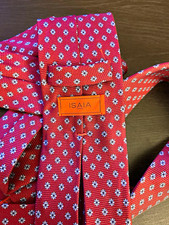 EUC ISAIA Napoli 7-Fold Woven 100% Silk Tie Handmade in Italy picture
