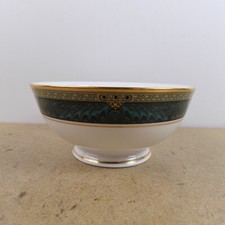 Lot of 4 Lenox Classic Edition Fruit or Dessert Bowls Green & Gold 4.8