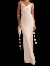 O.P.T. Few Moda Ingrid Dress Ivory w/ Petal Tassels Size Large - NWT picture