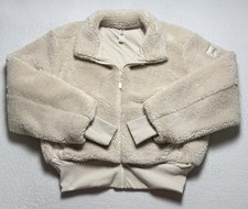 Alo Yoga Foxy Sherpa Jacket Women’s Medium Cream/Ivory Full Zip Coat *No Hood* picture