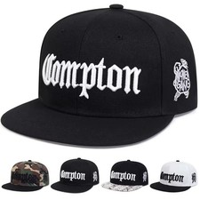 Compton Embroidery Snapback Baseball Cap Hip Hop Flat Bill Adjustable Sun Hat picture