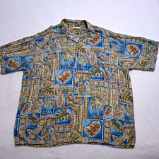 Vintage Hawaiian Campia Moda Mens 2XL Tropical Rayon Woven Shirt 54