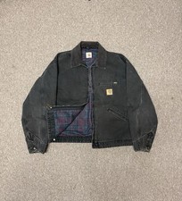 Vintage 1998 Rare Carhartt  J43 Onyx Detroit Jacket Mens M Aztec Blanket picture