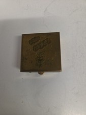 Vintage Miniature Metal Trinket Pill Box, Rain Shower Umbrella, 1.5