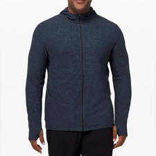 Lululemon Mens Surge Warm Full Zip Heathered Navy Small Hoodie Rulu Athletic Top picture