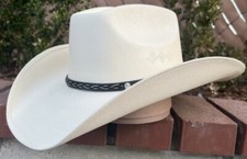 MEN'S WESTERN COWBOY RODEO HAT. RANCH STYLE COWBOY RIDING HAT. SOMBRERO VAQUERO  picture