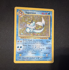 Wizards of the Coast Pokemon TCG Vaporeon 12/64 Jungle Holo Rare English 80HP picture