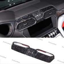 Dry Forged Carbon Fiber Center Dashboard AC Vent Trim For Lamborghini Urus 18-25 picture