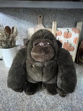 RARE Vintage DAKIN TSURUYA GORILLA STUFFED ANIMAL Plush 1988 BROWN Ape Monkey picture