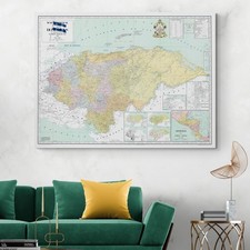 1954 Map of Honduras – Cold War Era Central American Cities & Terrain picture
