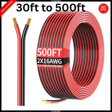 16 AWG 2 Conductor Red Black Wire 12V 24V DC LED Strip Cable 30FT-500FT picture