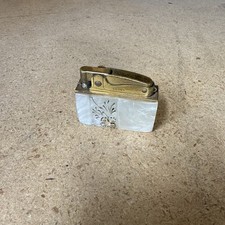 Vintage 1950's Crown Design Mother Of Pearl  Cigarette Lighter picture