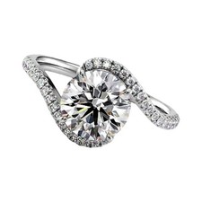 Round Shape 5.40Cts. Certified White Diamond In 925 Silver  Ring - Tariffs Free picture