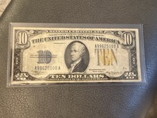 ** 1934 A $10 Ten Dollar NORTH AFRICA Emergency Issue Silver Certificate Note ** picture