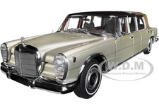1964-81 MERCEDES 600 PULLMAN W100 LANDAULET CONVERTIBLE GOLD 1/18 MODEL CMC 217 picture