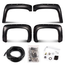 Matte Black Paintable Pocket Riveted Fender Flares picture