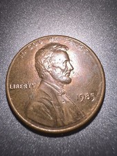 RARE 1985 Lincoln penny no mint mark, No Initial FG picture