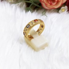Ring Gold Micron Noppakao 9 Colors Gem Jewelry Talisman Thai Amulet size 7 picture