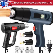 2500W Heat Gun Hot Air Gun Adjustable Temperature LCD Display Nozzles Power Tool picture