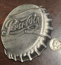 1951  Pepsi Cola Logoed Paperweight -Silver-Toned - (SEE PICS)  - SHIPS4FREE2US picture