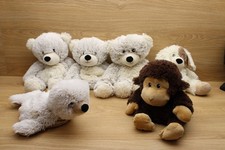 Warmies Microwavable Plush Lot of 6 Bears Dogs Monkey Weighted Stuffed Animals picture