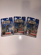 Lot of 3 Vintage 2002 Star Wars Figures - New On Card - Hasbro - Saga Collection picture