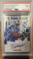 2020 Panini Mosaic - Rookie Scripts D'Andre Swift #RS15 (AU, RC)PSA 9 Autograph picture