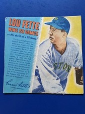 1938 Wheaties Cereal Box Panel - Lou Fette Wins 20 Games / Boston Bees picture