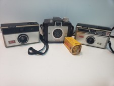 Vintage Kodak Camera Lot Instamatic 100, 124 & Brownie Holiday picture