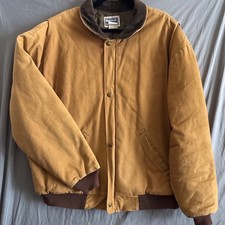 Berco WorkApparel Jacket XL Tan Workwear Rugged Duck Canvas Quilted Lined USA picture