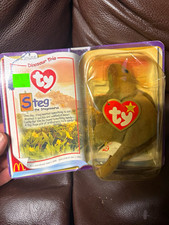 Ty Teenie Beanie Babies McDonald's Dinosaur Trio Steg Stegosaurus Toy 2000 picture