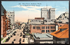 1915 Spokane WA Main Street Crescent Store Vintage Frank Palmer picture