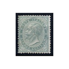 KINGDOM OF ITALY 1863-65 5 CENTS TURIN N.T16 G.I MNH** CERT. picture