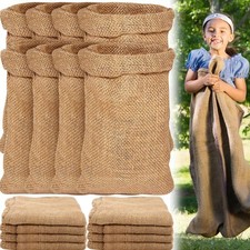 Fabbay 12 Pack Burlap Sack Race Bags 24 X 40 Inch Outdoor Lawn Games picture