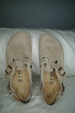 Women's Birkenstock  Tokio Seude Leather Taupe US 9-9.5 NWOB picture