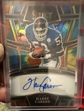 Panini 2022 Select Signatures Harry Carson SSP-HAC Tie Die Prizm Auto Giants /25 picture
