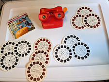 View-Master 3D Viewer w/ Popeye, Dinosaur, Mother Goose 15 Reels Vintage picture