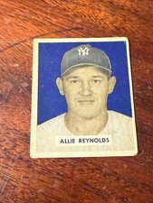 Allie Reynolds New York Yankees 1949 Bowman Baseball Card #114 Vintage picture