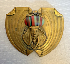 Art Deco Egyptian Revival Sash Pin Pharaoh Enamel Headdress Brooch Signed GNS&CO picture