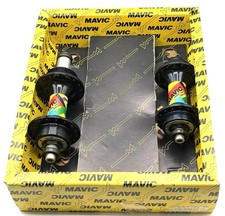 Mavic 530 Paris Gao Dakar MTB Hubset Pair 32 Hole Black NOS NIB Made in France picture