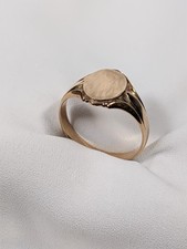 Vintage Art Deco 14K Yellow Gold Men's Signet Ring Size 12 5.67g Engraved 1932 picture