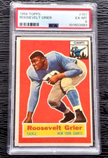 1956 TOPPS ROOSEVELT GRIER ROOKIE FOOTBALL CARD #101 ROSEY *AMAZING* PSA 6 EXMT picture